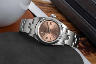 Thumbnail von Rolex Oyster Perpetual Salmon Dial Edelstahl Automatik Ref. 76080 Papiere 2000