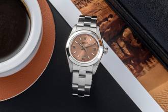 Thumbnail von Rolex Oyster Perpetual Salmon Dial Edelstahl Automatik Ref. 76080 Papiere 2000