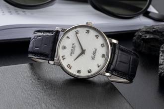 Thumbnail von Rolex Cellini 18K (0,750) Weissgold Handaufzug MOP Dial Unisex Ref. 5115