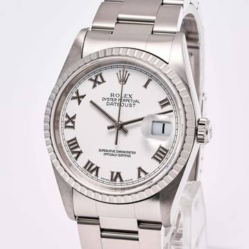  Rolex Datejust 36 White Roman Dial – 16220 – like NEW 