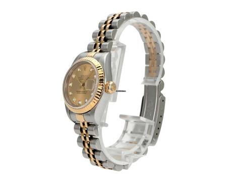  Rolex Lady-Datejust 26 Edelstahl Gelbgold Ref. 69173 Champagner Diamant 