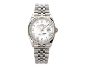 Rolex Datejust 36 Oystersteel / White Gold 126234 White Roman Jubilee Bracelet