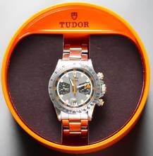 Thumbnail von Tudor Montecarlo EARLY 7032 HOMEPLATE MONTECARLO WITH MILLE RIGHE PUSHERS PAPERS AND RARE BOX Full set