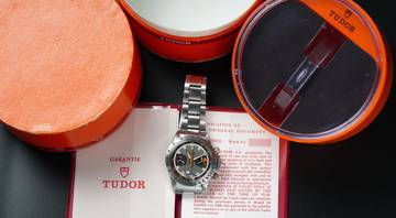 Thumbnail von Tudor Montecarlo EARLY 7032 HOMEPLATE MONTECARLO WITH MILLE RIGHE PUSHERS PAPERS AND RARE BOX Full set