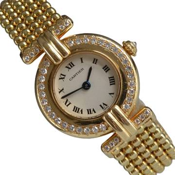  Cartier Colisee Paris 881092 Ladies 24MM Factory diamonds yellow gold 18KT 