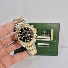 Rolex Daytona Gold & Steel Black Dial 40mm Automatic Complete