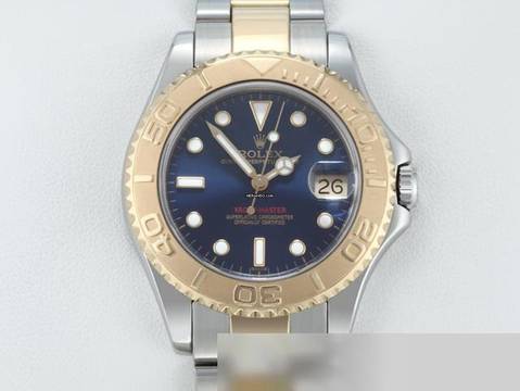  Rolex Yacht-Master 35mm 1999 Edelstahl Gelbgold 750 Automatik Stainless Steel 18kt Yellow Gold Blue Dial Oyster-band Chronometer 