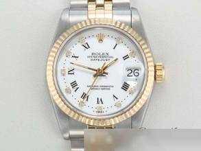  Rolex Datejust 31 Stahl Gelbgold 750 Diamanten Automatik Gold Stahl Stainless Steel 18kt Yellow Gold Jubilé-band Chronometer Oyster White Dial 