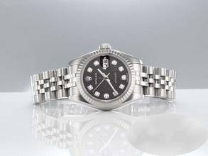Thumbnail von Rolex Lady-Datejust 179174 Edelstahl Weissgold 750 Diamanten Automatik Stainless Steel 18kt White Gold Jubilé-band Chronometer Oyster Black Dial