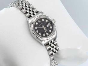 Thumbnail von Rolex Lady-Datejust 179174 Edelstahl Weissgold 750 Diamanten Automatik Stainless Steel 18kt White Gold Jubilé-band Chronometer Oyster Black Dial