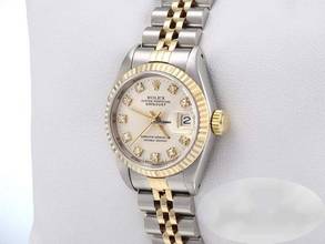  Rolex Lady-Datejust Edelstahl Gelbgold 750 Diamanten Automatik Gold Stahl Damen Stainless Steel 18kt Yellow Gold Jubilé-band Chronometer Oyster 
