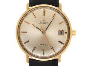 Thumbnail von Omega De Ville Ref.196.750 1972 original Box Original Vintage Unpoliert De Ville Automatic 14kt Gelbgold Krokoleder