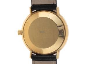 Thumbnail von Omega De Ville Ref.196.750 1972 original Box Original Vintage Unpoliert De Ville Automatic 14kt Gelbgold Krokoleder
