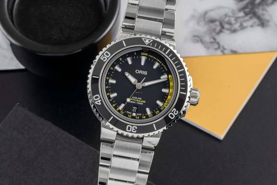  Oris Aquis Depth Gauge Stahl Automatik Ref. 01 733 7755 4154-SET MB B&P 2023 