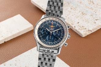  Breitling Navitimer 1 B01 Chronograph 46 Blue Dial Automatik Edelstahl Ref. AB0127 