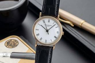  Patek Philippe Calatrava 18K (0,750) Gold Automatik Herrenuhr Ref. 3802/100 