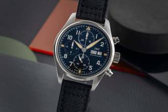  IWC Fliegeruhr Spitfire Chronograph Pilot Spitfire Chronograph Automatik Edelstahl Ref. IW387903 Papiere 