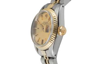 Thumbnail von Rolex Oyster Perpetual Lady Date Stahl / Gold Automatik Damenuhr Ref. 6917 Vintage