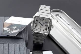 Thumbnail von Cartier Santos de Cartier Steel Automatic Men's Watch Ref. WSSA0009