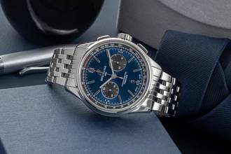 Thumbnail von Breitling Premier B01 Chronograph Blue Automatic Men's Watch Ref AB0118A61C1A1 B&P