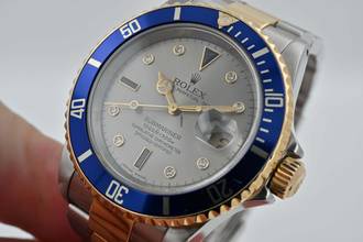 Thumbnail von Rolex Submariner Date Stahl 18k Gold 16613 LC USA Slate Serti Diamond Dial K-Series
