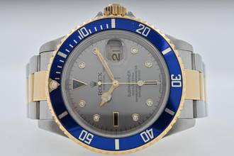 Thumbnail von Rolex Submariner Date Stahl 18k Gold 16613 LC USA Slate Serti Diamond Dial K-Series