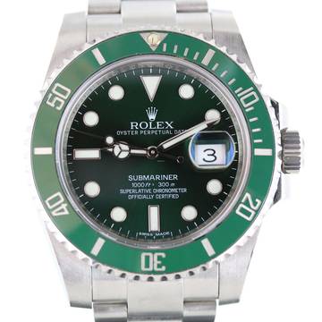  Rolex Submariner Date HULK//REF.116610LV//FULL SET//LC100//2015//1.INVOICE//#786 