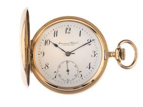 Thumbnail von IWC Pocket Watch Taschenuhr Savonette 14kt Gelbgold Handaufzug 51mm Original Vintage Unpoliert Taschenuhren 14kt Gelbgold 90g