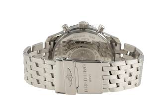 Thumbnail von Breitling Navitimer World GMT Chronograph stainless steel automatic Ref. A24322 B&P