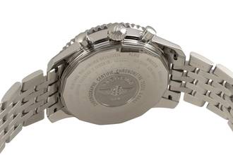 Thumbnail von Breitling Navitimer World GMT Chronograph stainless steel automatic Ref. A24322 B&P