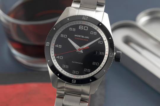  Montblanc Timewalker Time Walker Automatik Edelstahl Herrenuhr Ref. 116060 Box & Papiere 