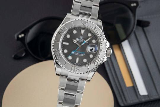  Rolex Yacht-Master 40 Oyster Stahl / Platin Automatik Ref. 116622 B&P LC100 