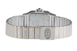 Thumbnail von Cartier Santos Galbée Date Stainless Steel / Gold Medium Size Ref. W20011C4 Classic