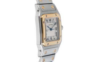 Thumbnail von Cartier Santos Galbée Date Stainless Steel / Gold Medium Size Ref. W20011C4 Classic