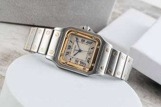 Thumbnail von Cartier Santos Galbée Date Stainless Steel / Gold Medium Size Ref. W20011C4 Classic