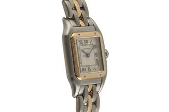 Thumbnail von Cartier Panthère Lady Stahl / Gold Quarz Ref. 66921 Box Klassiker