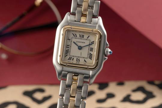  Cartier Panthère Lady Stahl / Gold Quarz Ref. 66921 Box Klassiker 