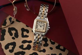 Thumbnail von Cartier Panthère Lady Stahl / Gold Quarz Ref. 66921 Box Klassiker