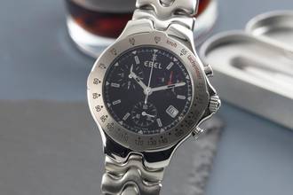Ebel Sportwave Steel / Titanium Chronograph Ref. E9251642 Box