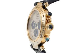 Thumbnail von Cartier Pasha Chronograph 18k (0,750) Gold Quarz Herrenuhr Ref. 30009