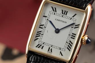 Thumbnail von Cartier Tank Arrondie 18k Gold Handaufzug Medium Ref. 96041 Klassiker