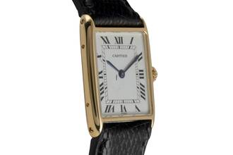 Thumbnail von Cartier Tank Arrondie 18k Gold Handaufzug Medium Ref. 96041 Klassiker