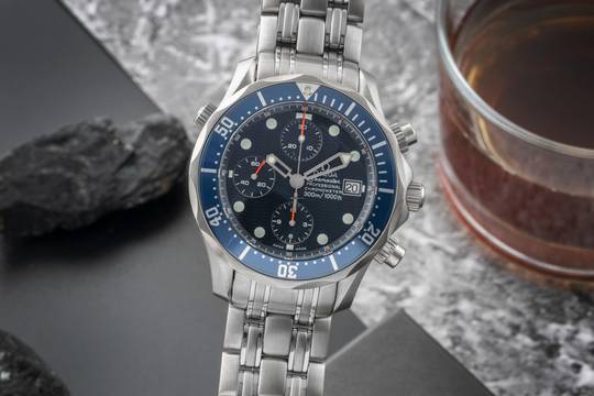  Omega Seamaster Diver 300 M Chrono Diver Chronograph Automatik Titan Ref. 2298.80.00 