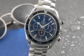 Omega Seamaster Planet Ocean Chronograph Steel Automatic Ref. 2210.51.00 B&P