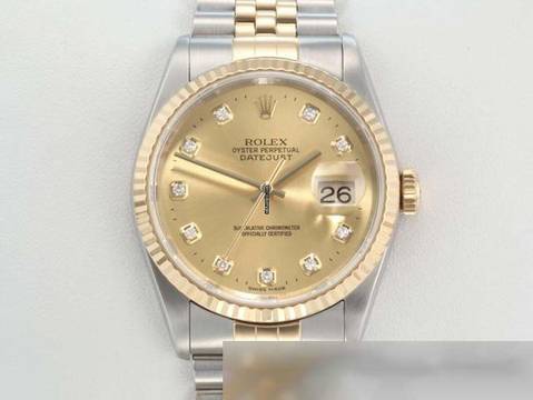 Rolex Datejust 36 36mm 16233 2003 Stahl Gelbgold 750 Diamanten Automatik Stainless Steel 18kt Yellow Gold Jubilé-band Chronometer Oyster 
