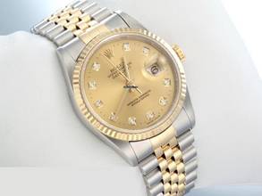 Thumbnail von Rolex Datejust 36 36mm 16233 2003 Stahl Gelbgold 750 Diamanten Automatik Stainless Steel 18kt Yellow Gold Jubilé-band Chronometer Oyster