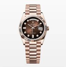 Rolex Day-Date 36 Rose Gold Brown Chocolate Diamond 128235 - New - Fullset 2020