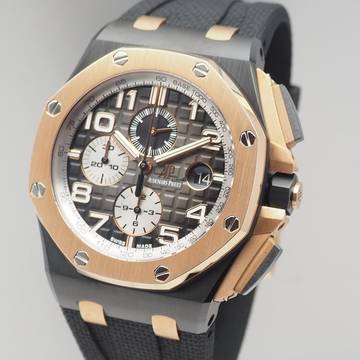 Audemars Piguet Royal Oak Offshore Rosegold/Ceramic Chronograph Box+Papiere+Service