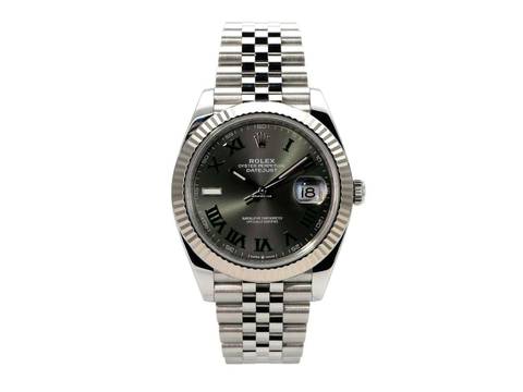  Rolex Datejust 41 Ref. 126334 Rhodium Römisch Jubile-Band 