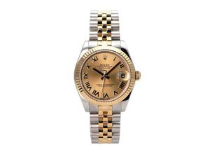  Rolex Lady-Datejust 31 Ref. 178273 Edelstahl Gelbgold Champagnerfarben Römisch 